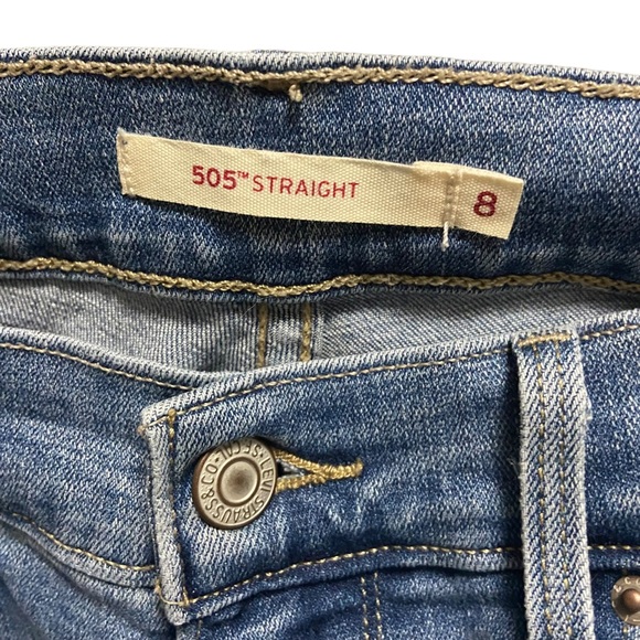 Levi’s 505 Straight Leg Jeans Blue - Picture 12 of 16